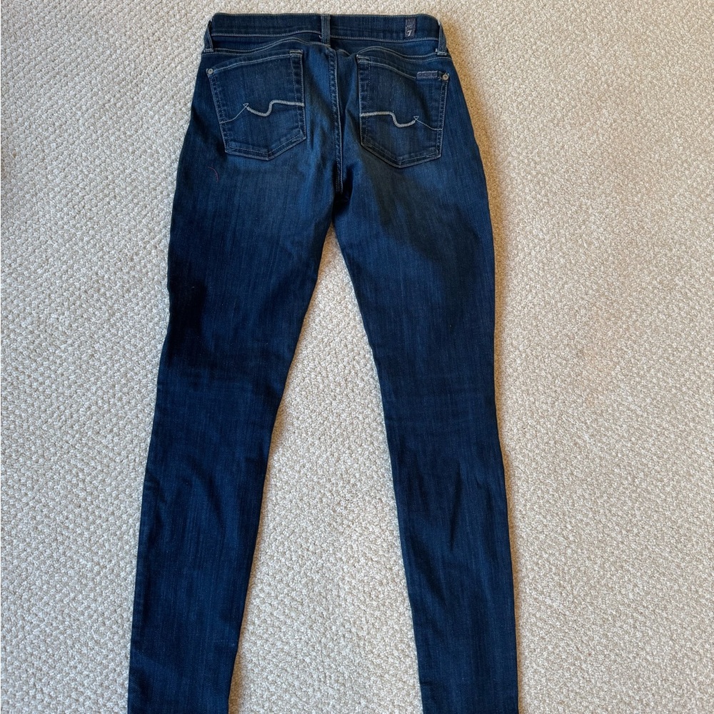 7 For All Mankind Dark Blue Skinny Jeans
